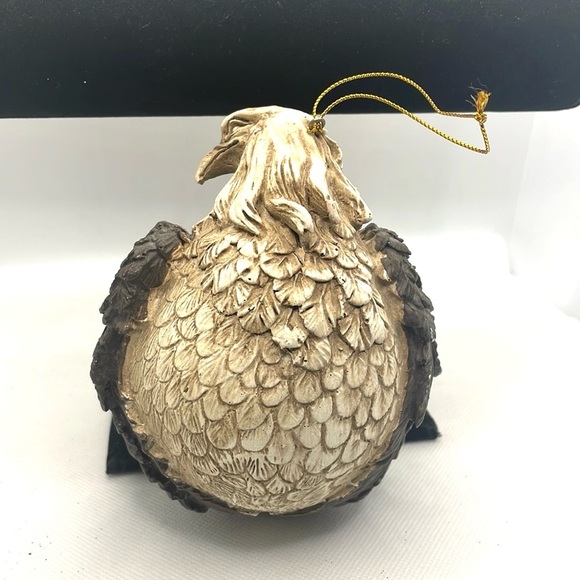 RARE Vintage Christmas Holiday Ornament Bald American EAGLE Large Orb Like Xmas - Picture 4 of 5